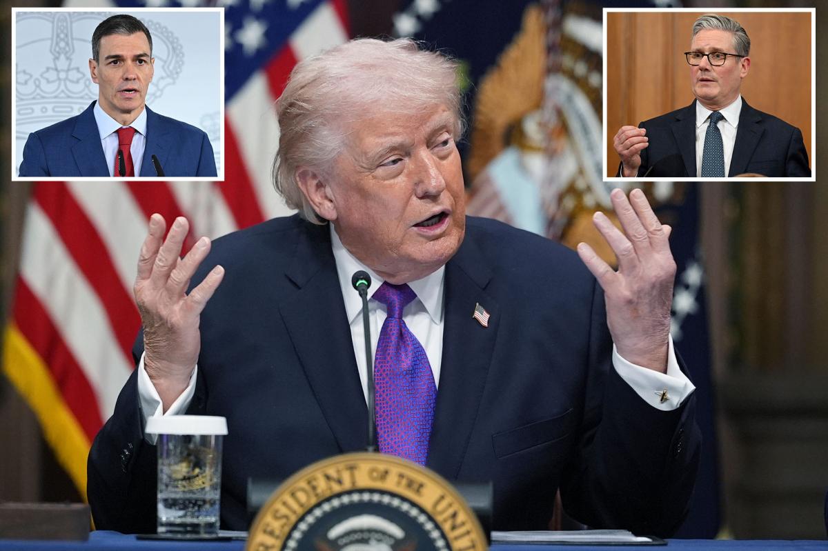 Trump goes off on 'loser' Spain, tells The Post UK's Keir Starmer should help with Iran 'without question': 'Very disappointing'