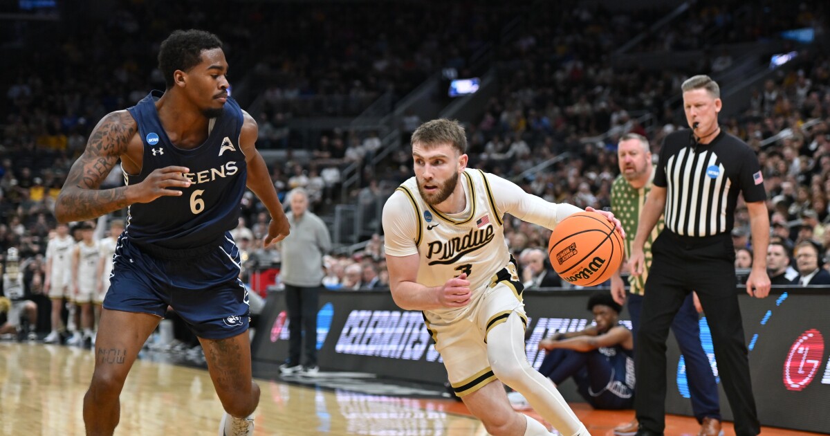 No. 2 seed Purdue tops Queens University 104-71 in the NCAA Tournament