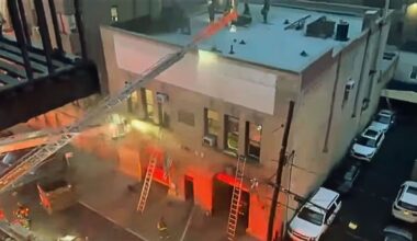 Three-alarm fire at Bronx firehouse injures two after trapped firefighter report