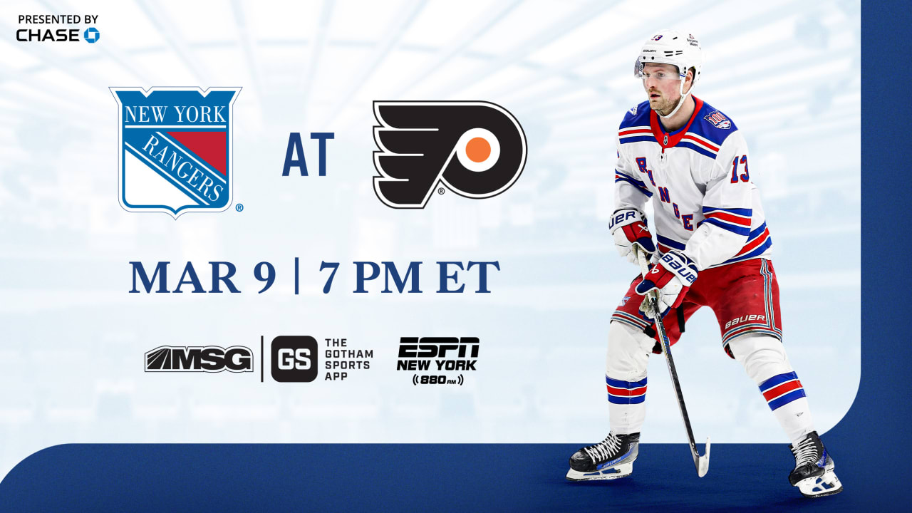 Rangers at Flyers: Pregame Notes