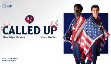 Revolution M Brooklyn Raines & D Ethan Kohler called up to United States Under-21 Men's National Team