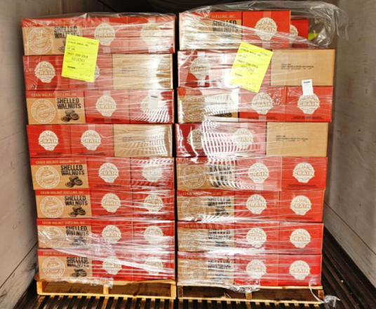 The large shipment of shelled nuts was stolen from two 52-foot trailers in Hunts Point on March 2