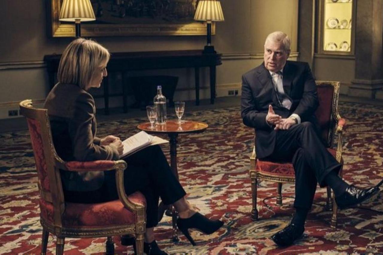 BBC’s Emily Maitlis engages Prince Andrew in a probing interview, highlighting the scrutiny over his ties to Jeffrey Epstein, United Kingdom, November 17, 2019. (Courtesy of BBC)
