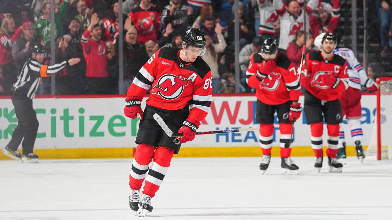 Jack Hughes has hat trick, assist for Devils, who top Rangers for 4th win in row