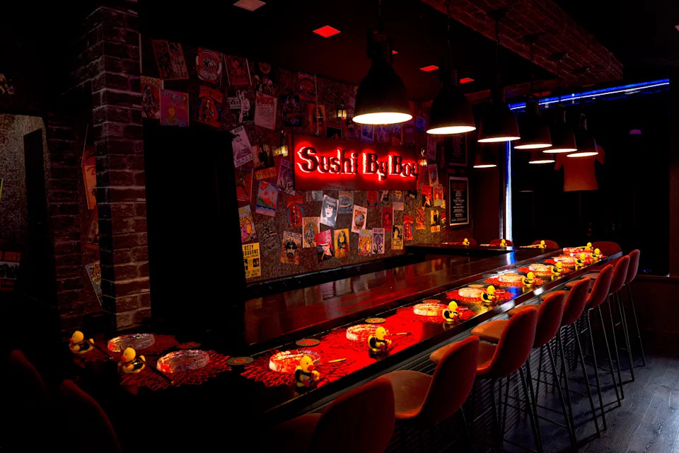 Omakase sushi counter at Sushi by Bou East Village location in New York City