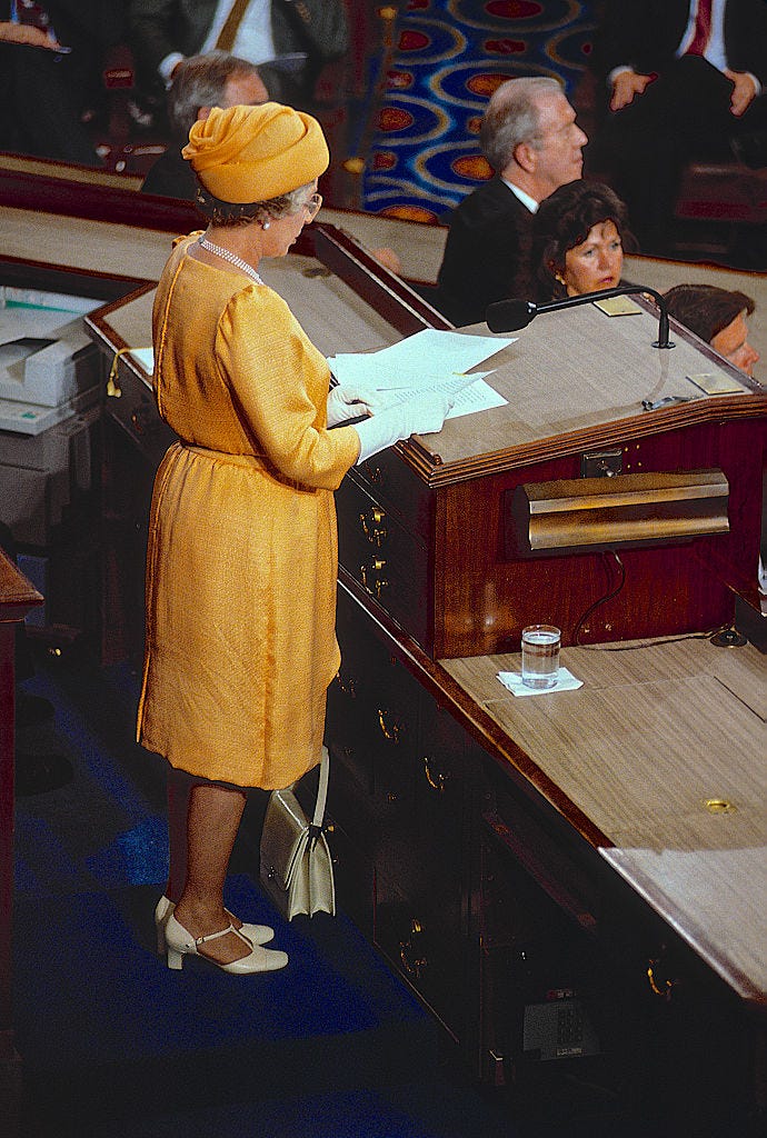 Queen Elizabeth addresses a Joint Session of Congress