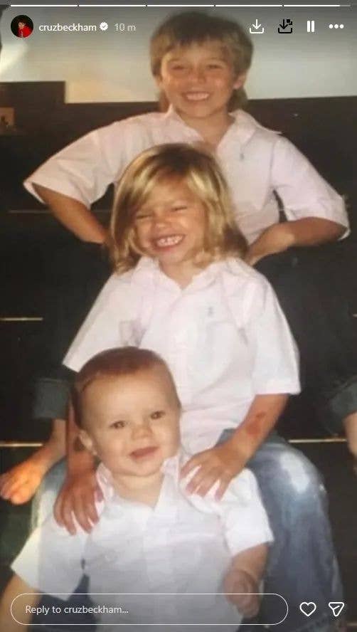 cruz beckham throwback photo