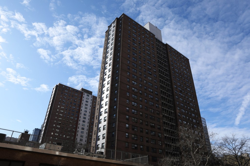 NYCHA’s Fulton Houses in Chelsea stood above West 17th Street.
