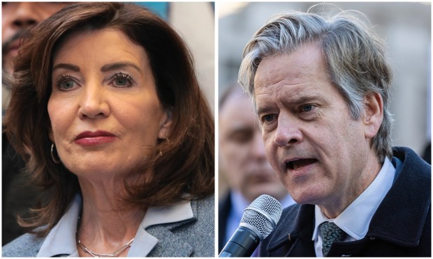 Gov. Kathy Hochul and Manhattan Borough President Brad Hoylman-Sigal.