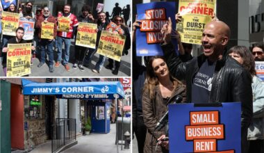 Protesters rally to stop Jimmy's Corner eviction from Times Square