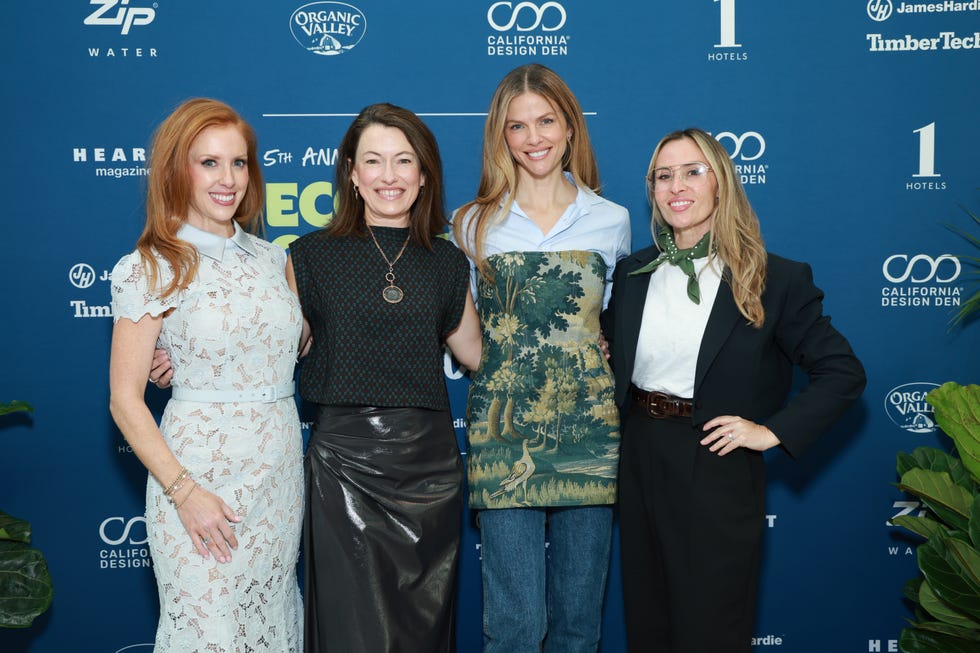 new york, new york april 07 lr amanda cimaglia, steele marcoux, brooklyn decker, and jaime rummerfield attend as hearst magazines hosts the 5th annual hearst ecoconscious living summit at hearst tower on april 07, 2026 in new york city photo by jason mendezgetty images for hearst magazines