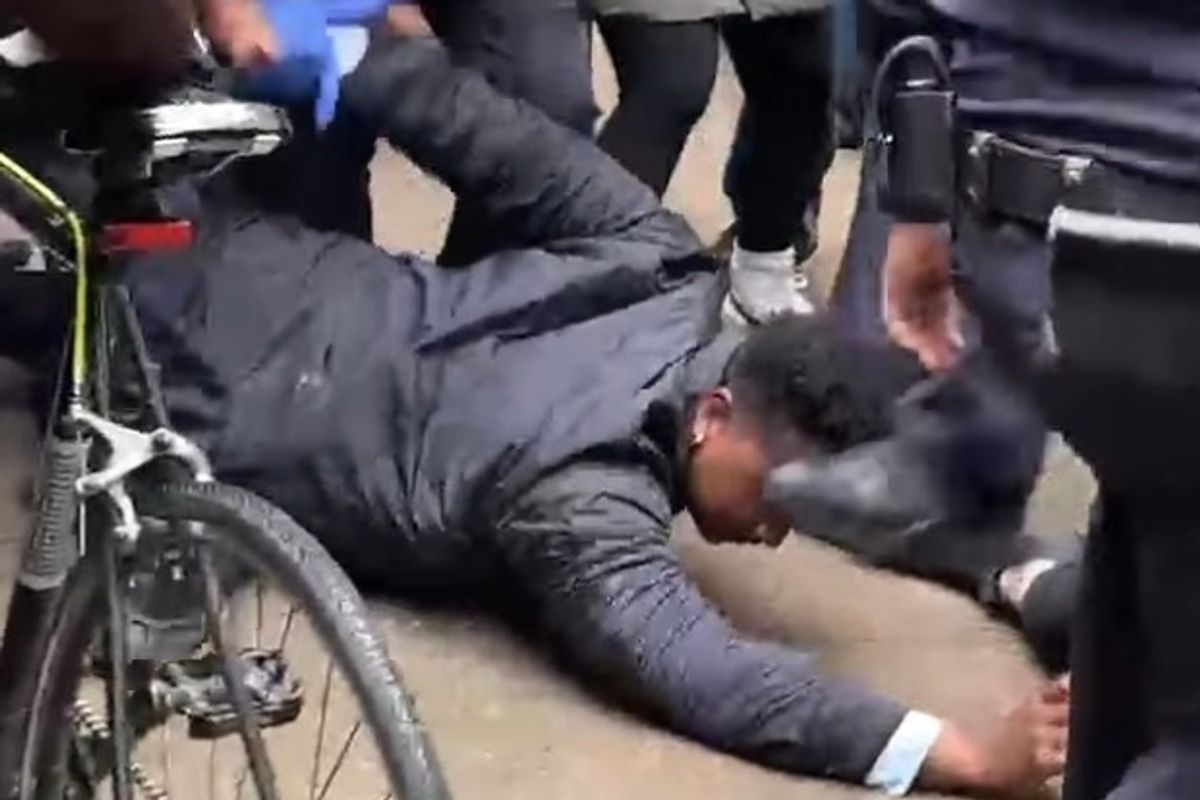 Videos posted on social media show an NYPD officer grabbing Ossé and throwing him to the ground before placing him in handcuffs and taking him into custody