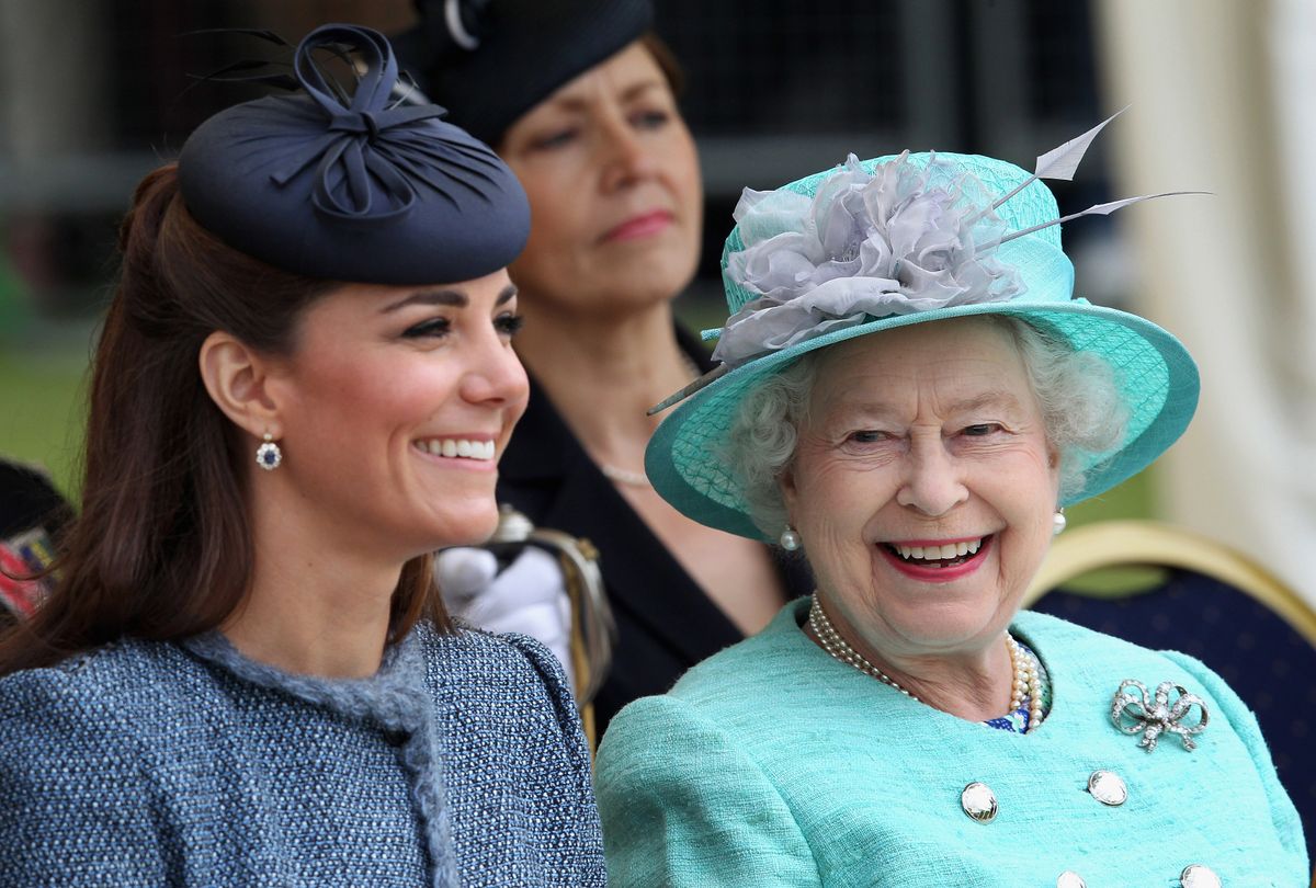 The Princess of Wales with the late Queen in Nottingham in 2012