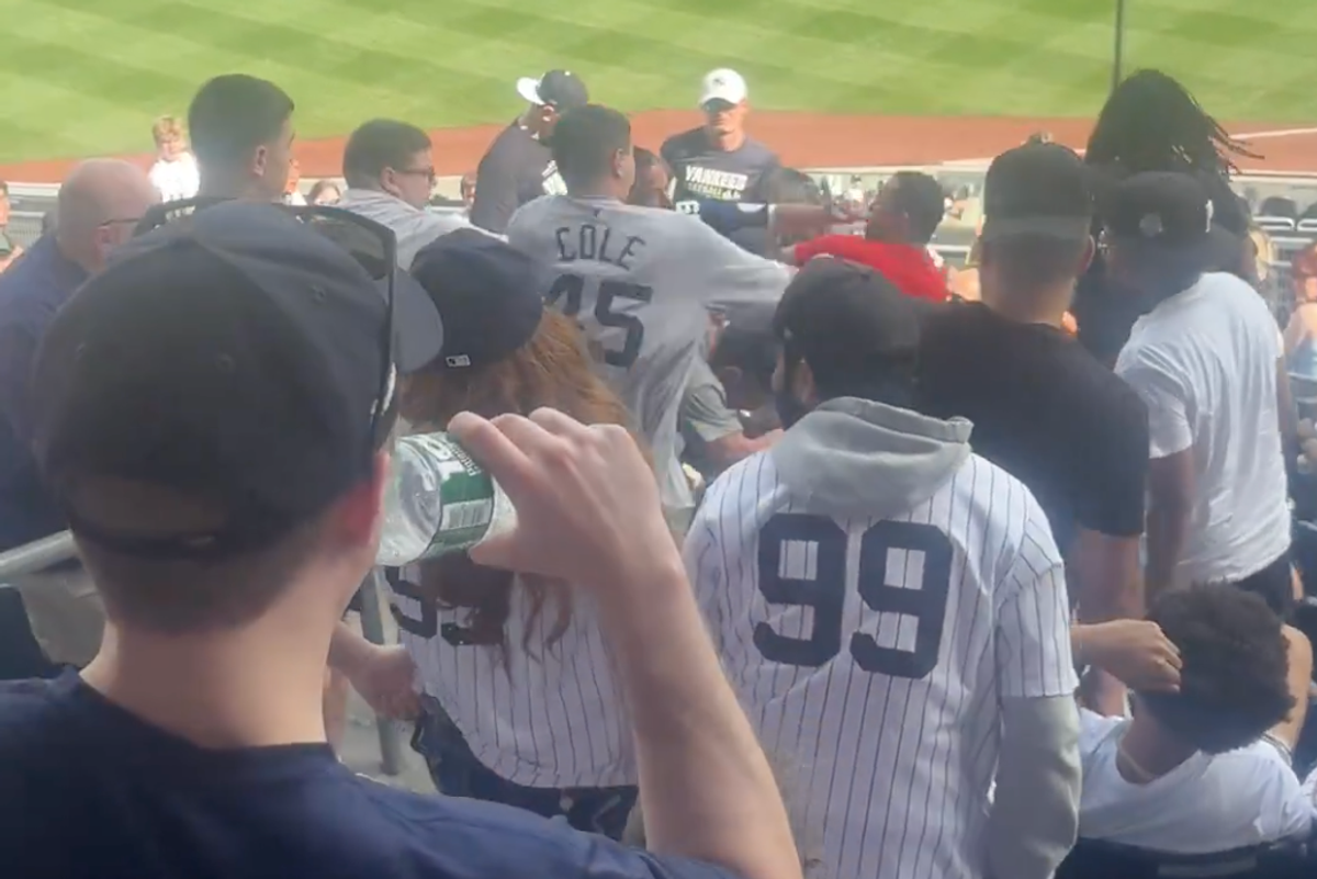 Fans exchanged punches during Thursday's game between the Yankees and Angels