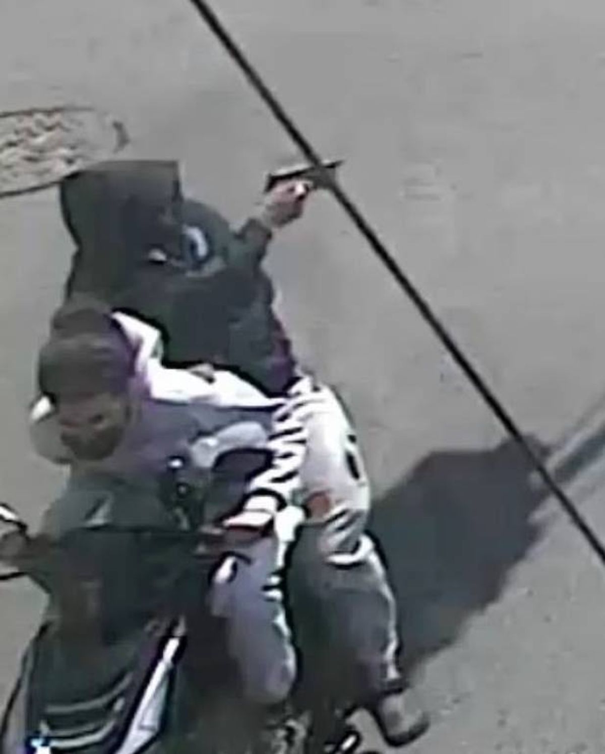 Surveillance footage from the scene