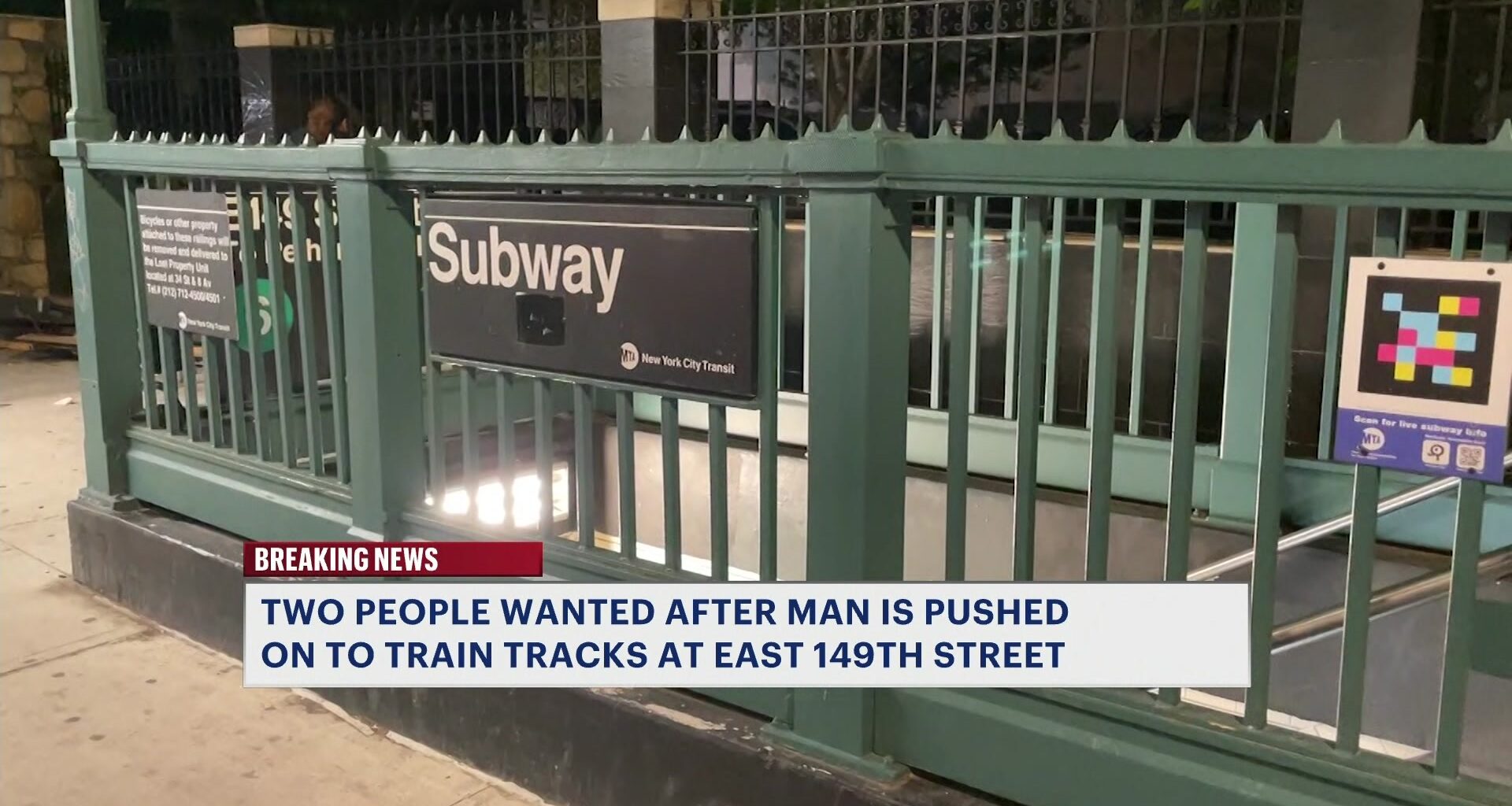 News 12 | Bronx | Man Shoved Onto Tracks At East 149th Street Subway Station