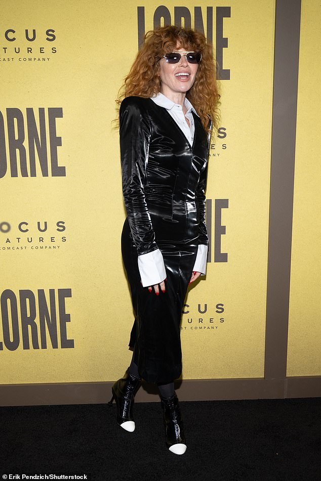 Despite the alleged drama, Lyonne looked at ease as she posed for photos before heading into a screening room at Alice Tully Hall