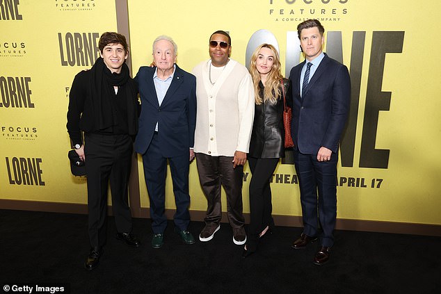Weekend Update co-anchor Colin Jost was also in attendance as he was seen standing beside Fineman in one group shot with Michaels