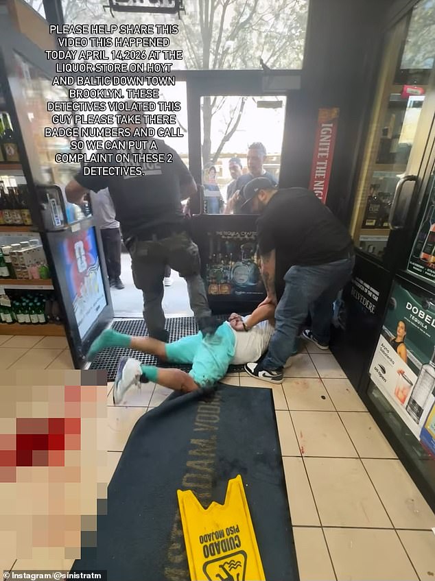 One of the detectives, who has a long history of allegations of abuse of authority and excessive force, can be seen stomping the suspect after he was already cuffed on the ground