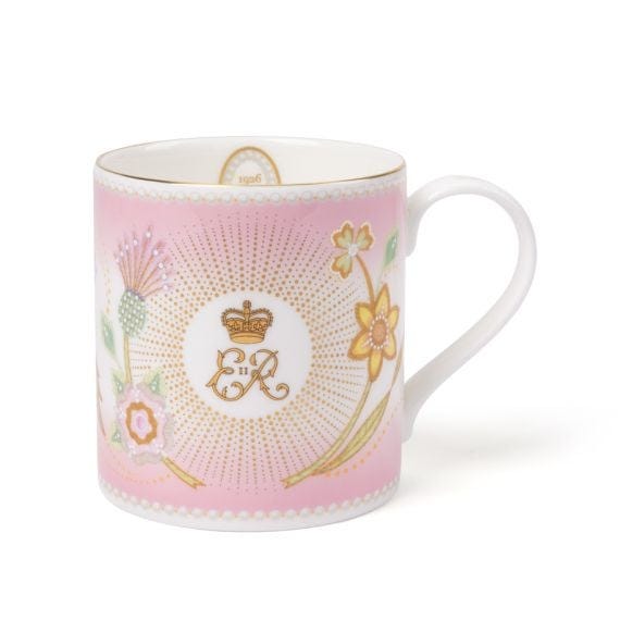 Queen Elizabeth II Centenary Pink Mug