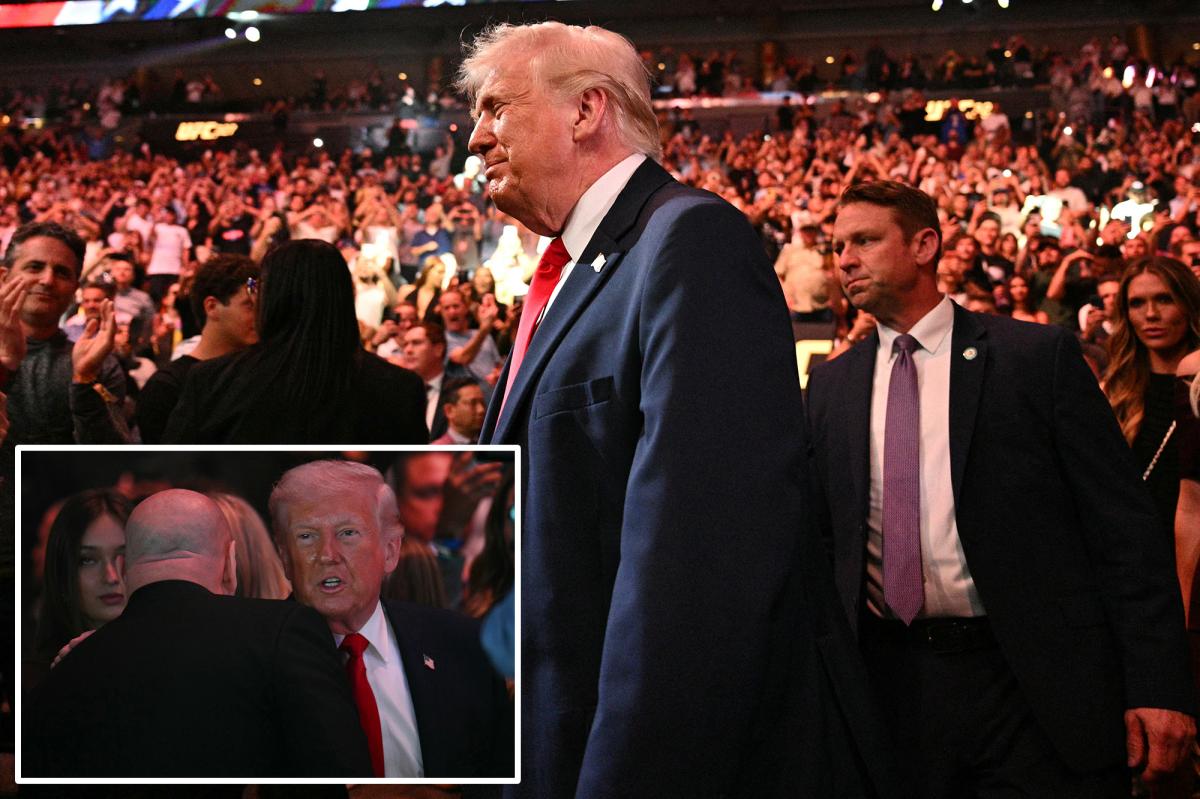 Trump cheered at UFC 327 as he attends fight alongside daughter Tiffany, Secretary of State Marco Rubio