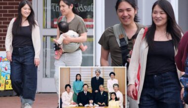 Japan's Princess Mako, who gave up royal life to marry commoner, spotted with baby after fleeing NYC