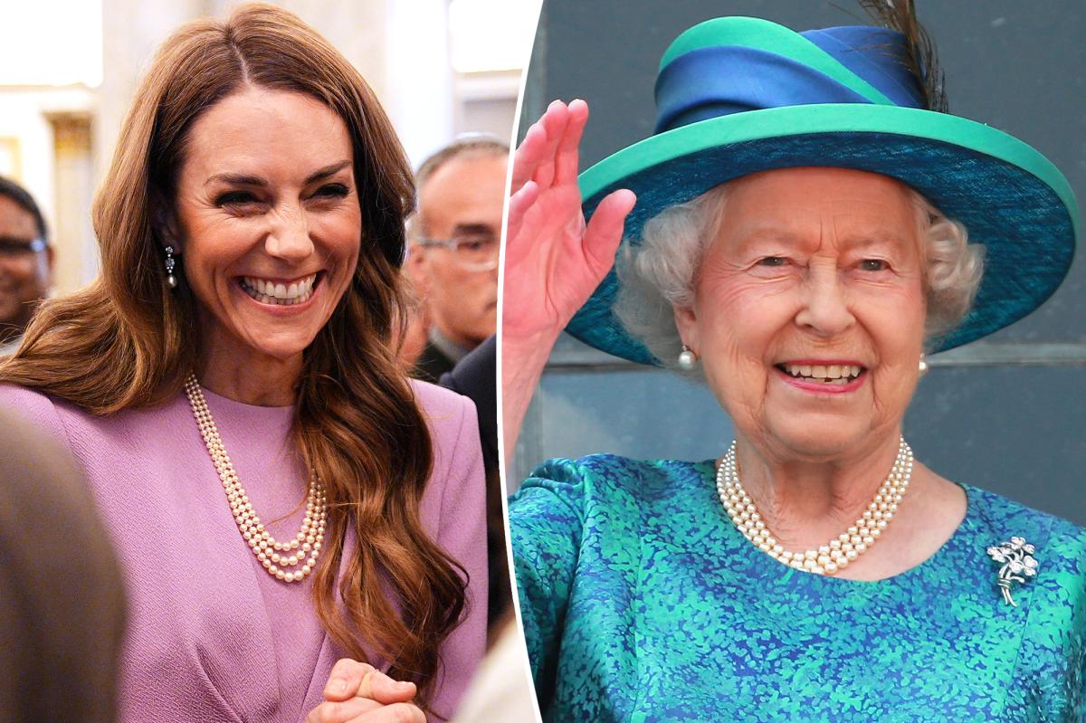 Kate Middleton wears Queen Elizabeth's pearls for 100th birthday