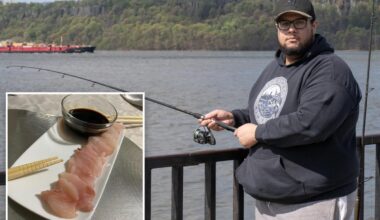 NYC man likes eating sushi he caught in the Hudson River