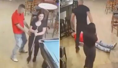 Viral video of man knocking out drunk creep who groped his wife at bar divides the internet