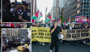 Protesters scream anti-Israel slurs at diners outside NYC Jewish restaurant, call to 'Bomb Israel'