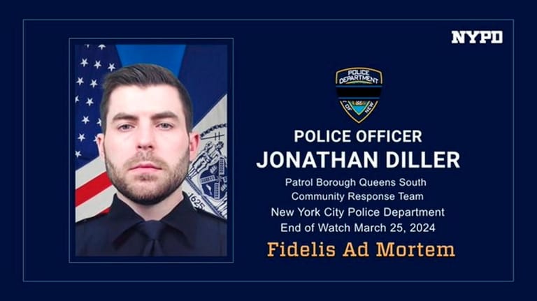 NYPD Det. Jonathan Diller, who was shot and killed in...