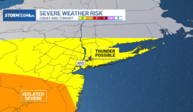 Severe thunderstorm watch possible as NYC weather today turns – NBC New York