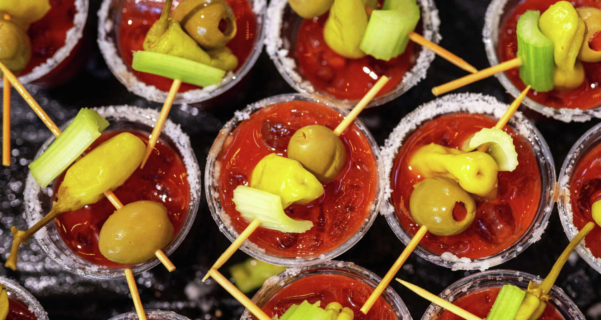 Bloody Marys photographed at a previous Bloody Mary Festival. 