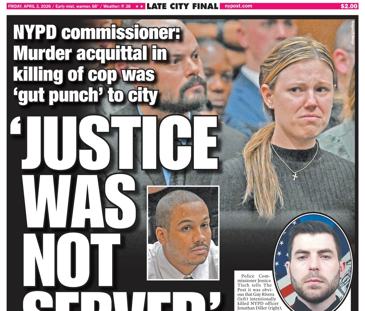 New York Post Cover for April 3, 2026