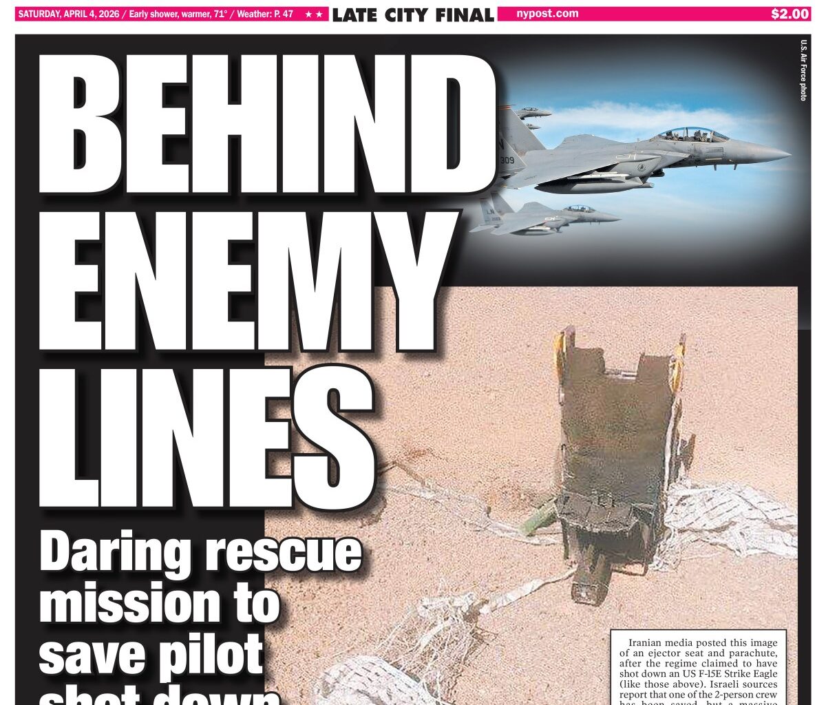 New York Post Cover for April 4, 2026