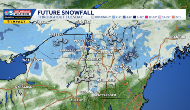 Light snow and slick travel possible Tuesday in Vermont, New York