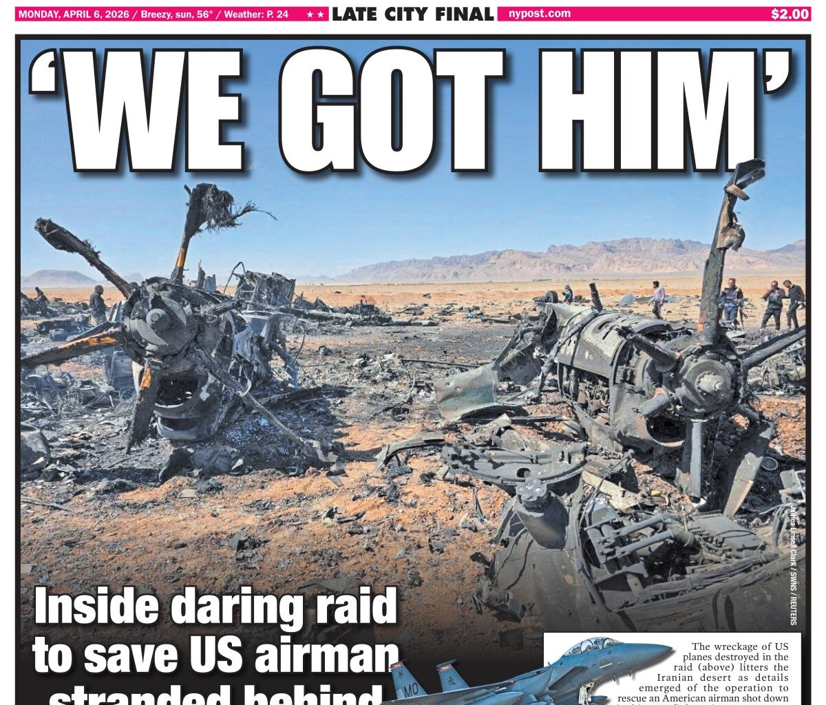 New York Post Cover for April 6, 2026