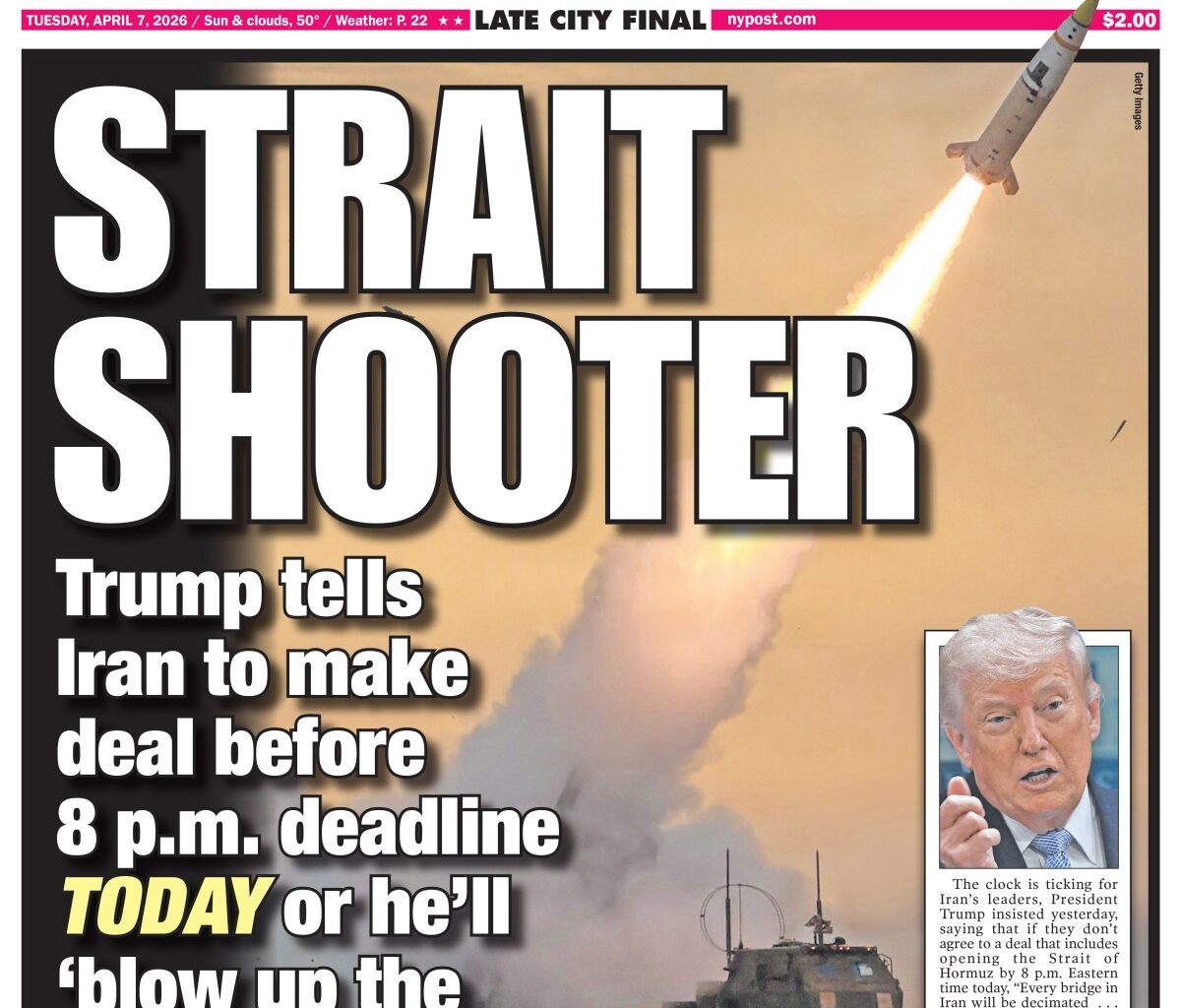 New York Post Cover for April 7, 2026