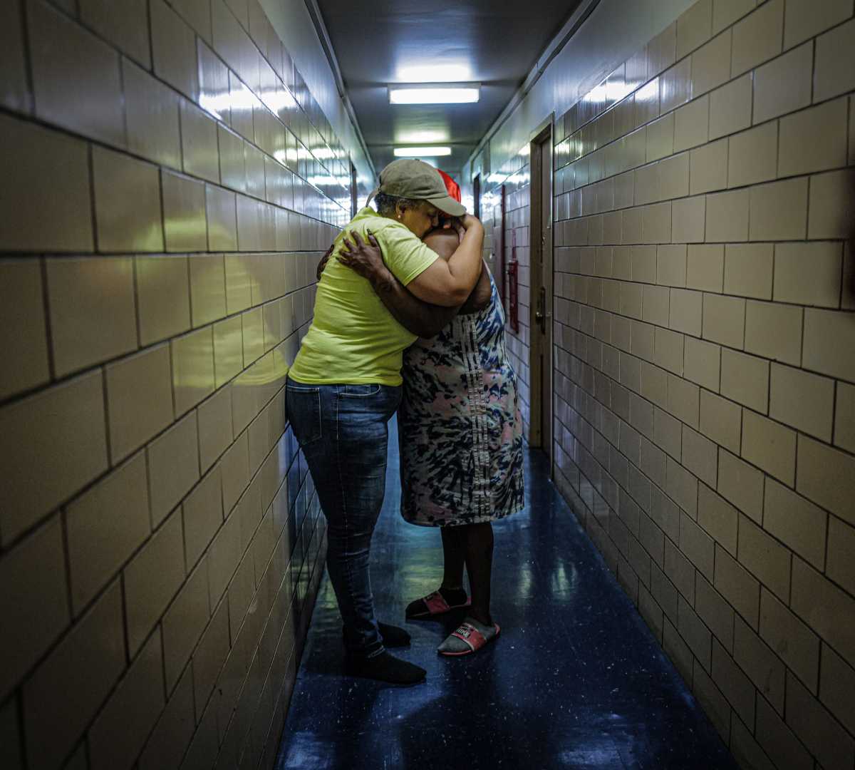 Grandmother of Brooklyn baby killed in shooting mourns in apartment building hallway