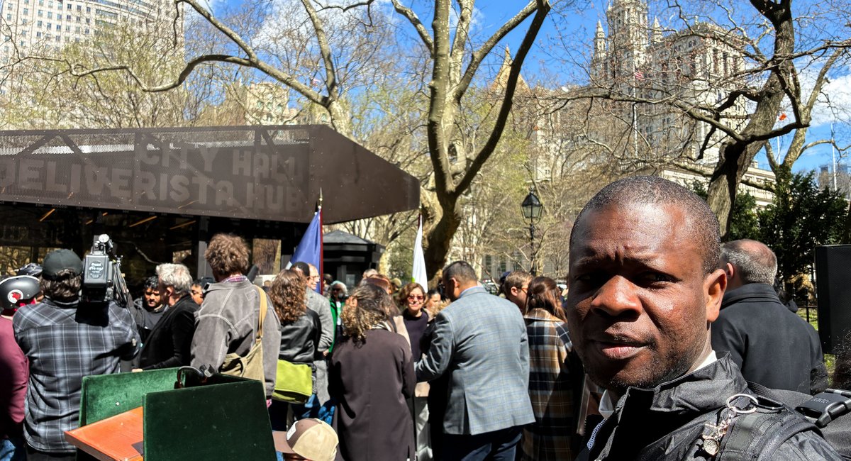 Delivery workers can safely charge e-bikes, get some rest at NYC's new Deliverista Hub