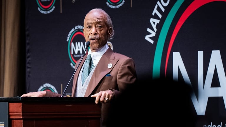 Reverend Al Sharpton speaks during the National Action Network (NAN)...