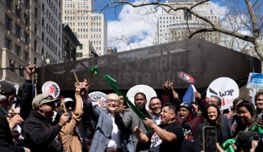 Rest hub for NYC delivery workers unveiled in City Hall Park