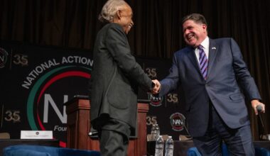 Pritzker joins potential 2028 contenders at national conference in New York