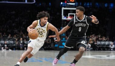 Pacers fans go viral after animated conversation caught on camera during Nets game in Brooklyn