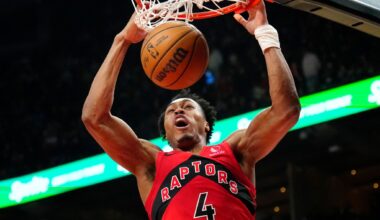 Barnes has third triple-double of season as Raptors rout Nets 136-101 to clinch playoff berth