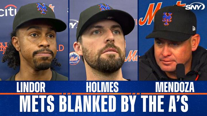 Carlos Mendoza, Clay Holmes and Francisco Lindor talk anemic Mets offense, Holmes' injury, Lindor baserunning