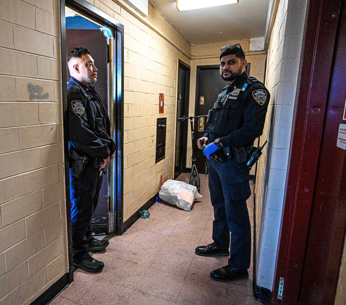 police outside Brooklyn apartment where man was shot dead