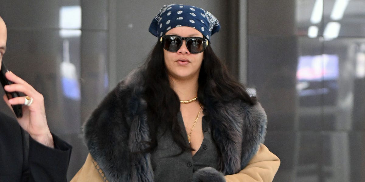 Rihanna Uses a Bandana to Complete Her New York City Look