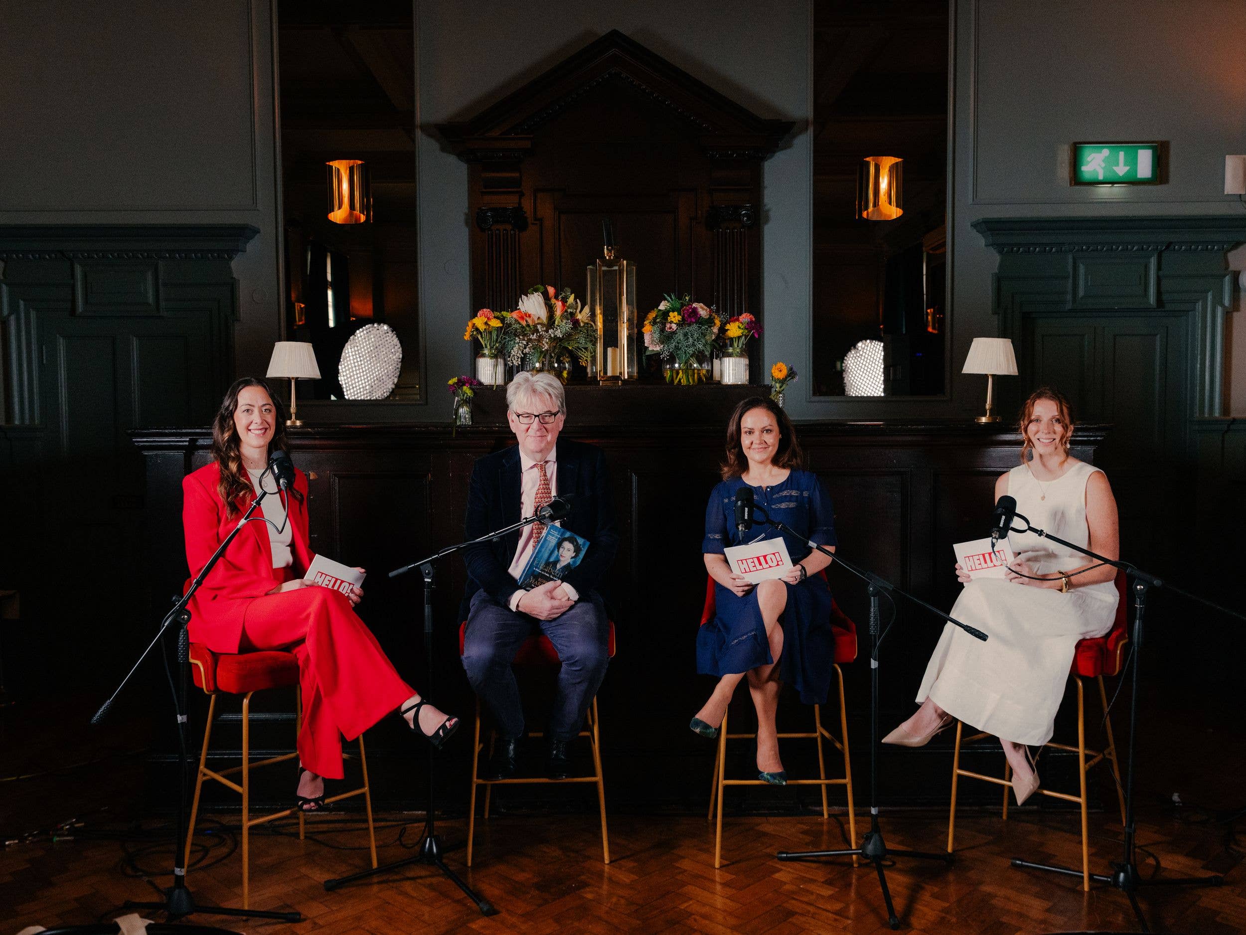 Andrea Caamano, Robert Hardman, Emily Nash and Emmy Griffiths recorded a live podcast about the late Queen