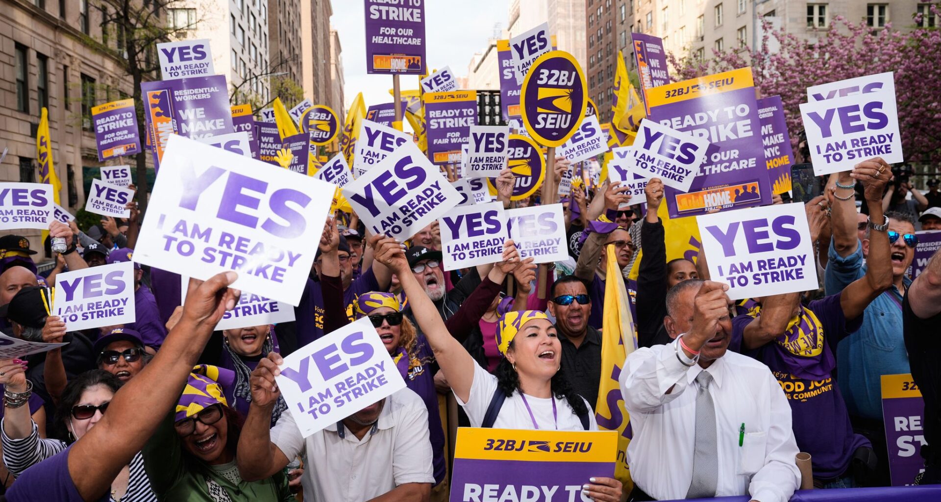 New York City apartment building workers authorize a possible strike as contract talks stall